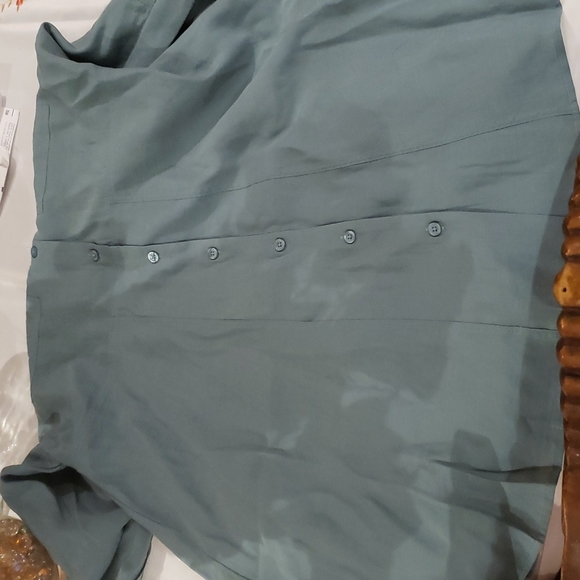 Olive button down dress - Picture 4 of 4